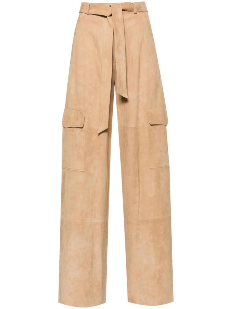 Desa 1972 belted suede trousers - Neutrals Cover