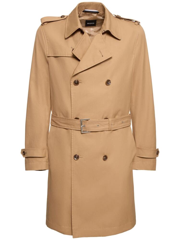 BOSS H-hyde Cotton Trench Coat Cover