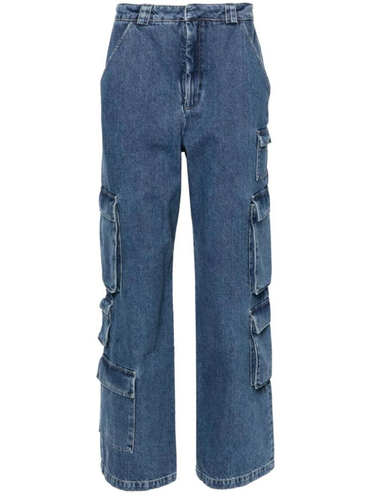 Axel Arigato Roam wide-leg cargo jeans - Blue Cover