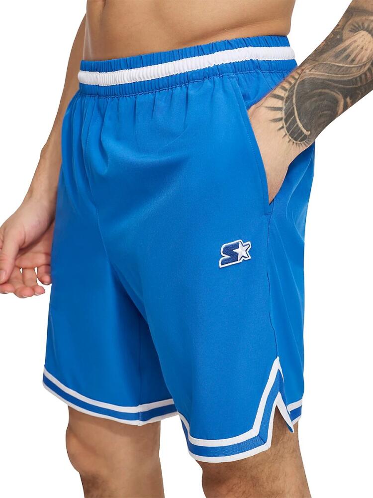 Starter Men's Varsity Tipped Stretch Volleyball Shorts - Blue Cover