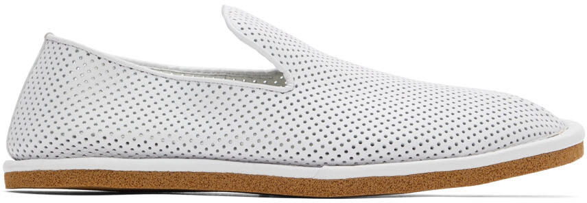 Dries Van Noten White Leather Loafers Cover