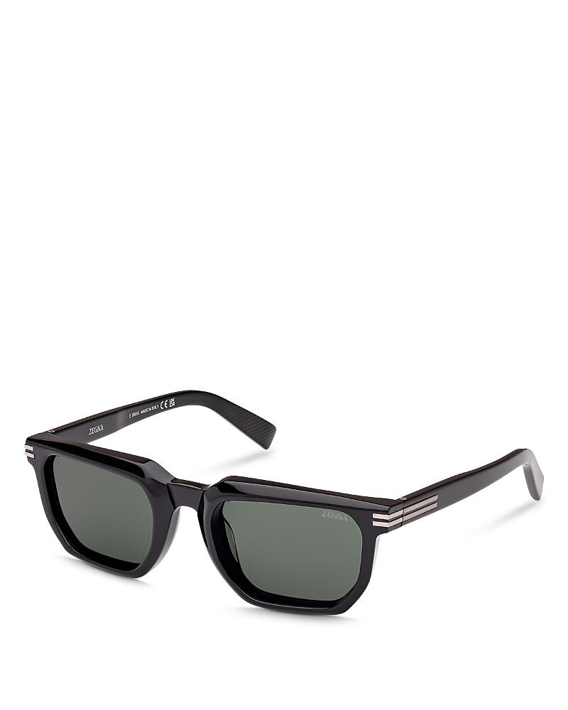 Zegna Rectangular Sunglasses, 54mm Cover