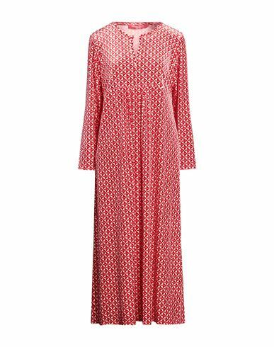 Marina Rinaldi Woman Midi dress Red Polyester, Elastane Cover