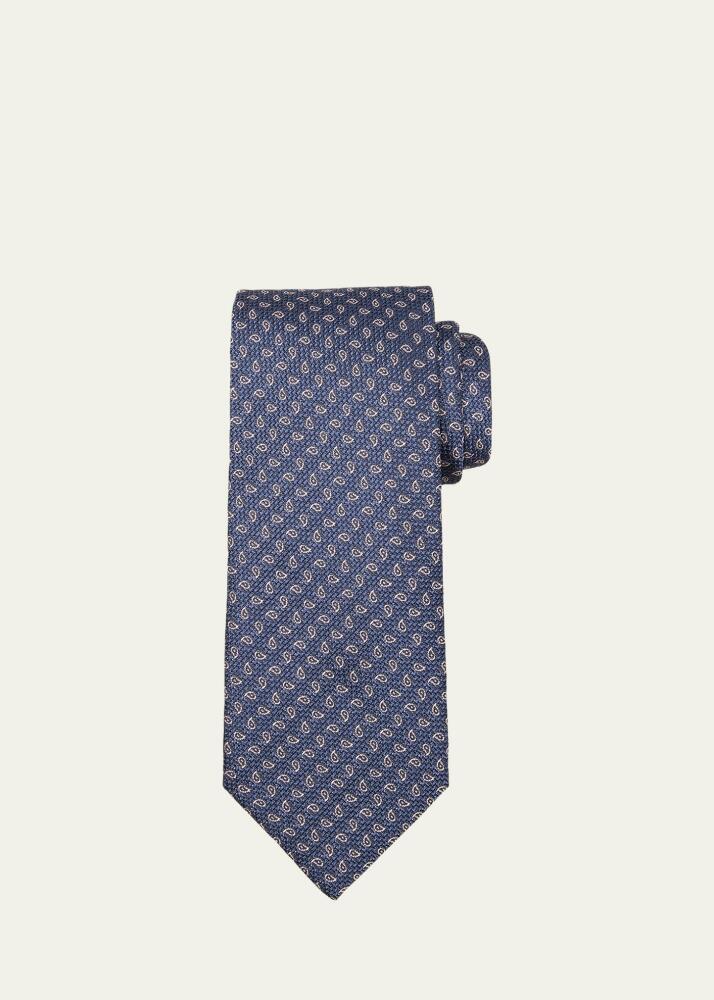 Brioni Men's Micro-Paisley Silk Tie Cover