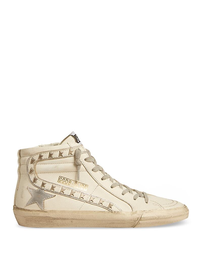 Golden Goose Women's Slide Studded Leather High Top Sneakers Cover