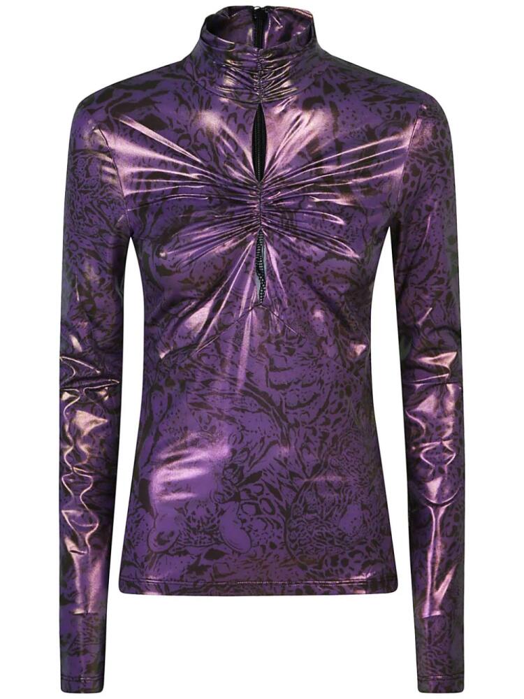 Just Cavalli animal-print top - Purple Cover