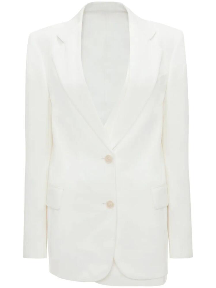 Victoria Beckham asymmetric double-layered blazer - White Cover