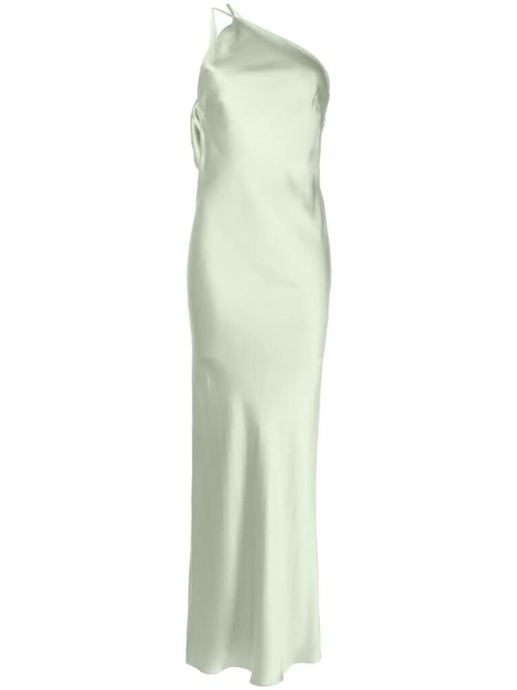 Michelle Mason single-shoulder maxi dress - Green Cover