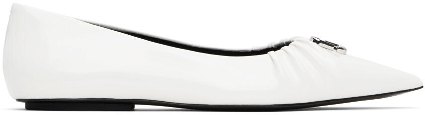 Marc Jacobs White 'The Ali' Ballerina Flats Cover