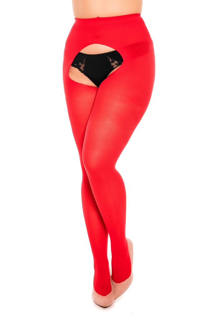 Glamory Hosiery Ouvert 60 Suspender Tights in Red Cover