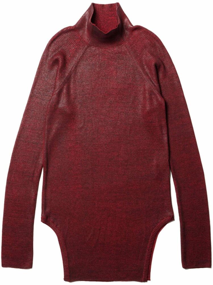 Julius coated high-neck jumper - Red Cover