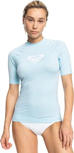 Roxy Whole Hearted Short Sleeve Rashguard (Cool Blue) Women's Swimwear Cover