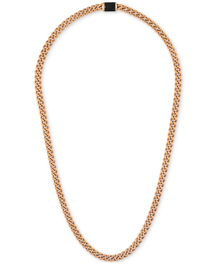 Bulova Black & Rose Gold-Tone Ip Stainless Steel Link 22" Necklace - Rose Gold Tone Cover