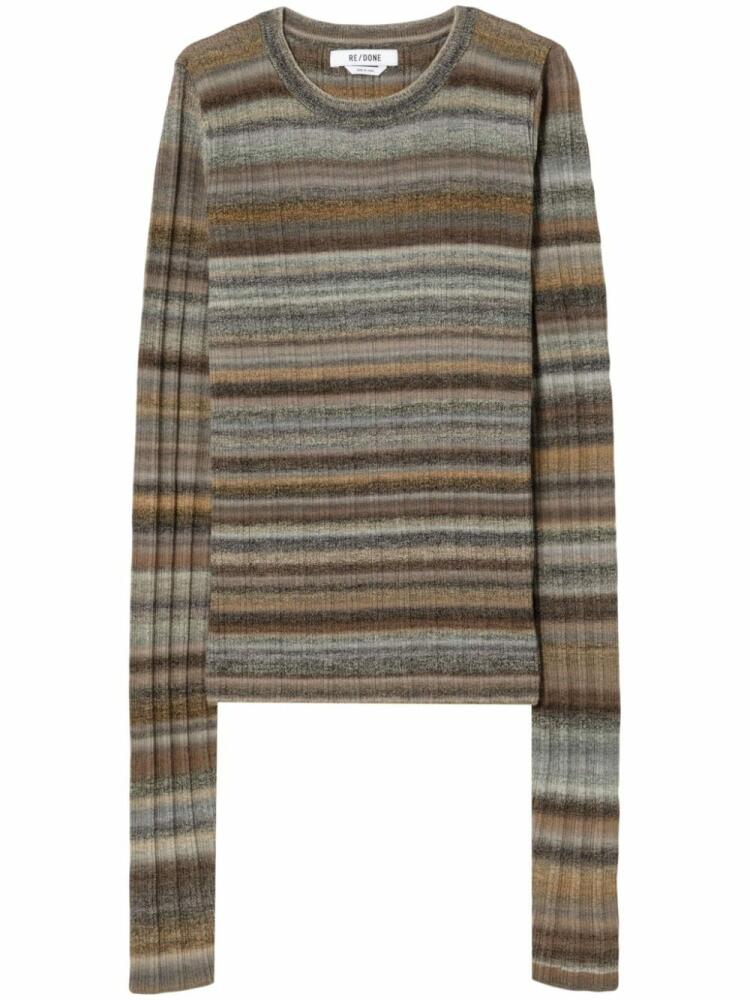 RE/DONE striped wool ribbed jumper - Grey Cover