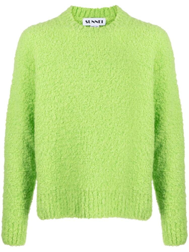 Sunnei tweed knitted jumper - Green Cover