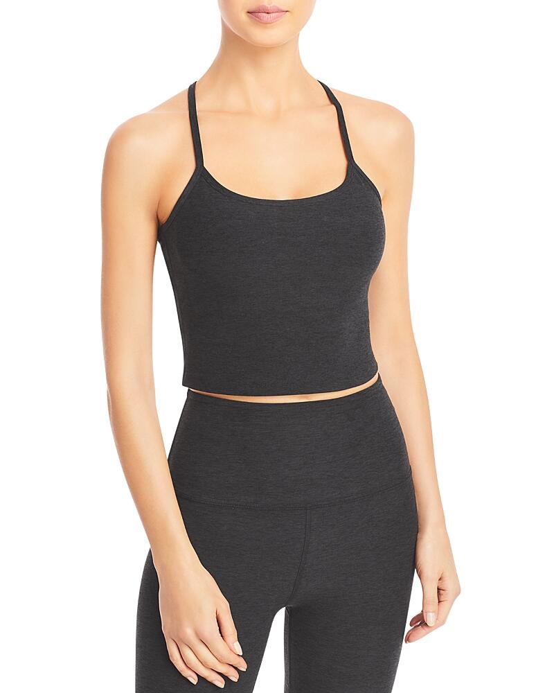 Beyond Yoga Spacedye Slim Racerback Cropped Tank in Darkest Night Cover