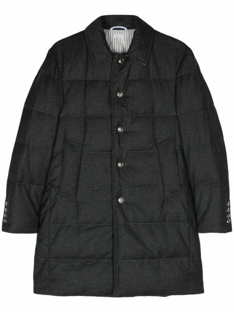 Thom Browne single-breasted down coat - Grey Cover