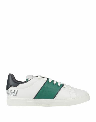 Emporio Armani Man Sneakers White Leather Cover