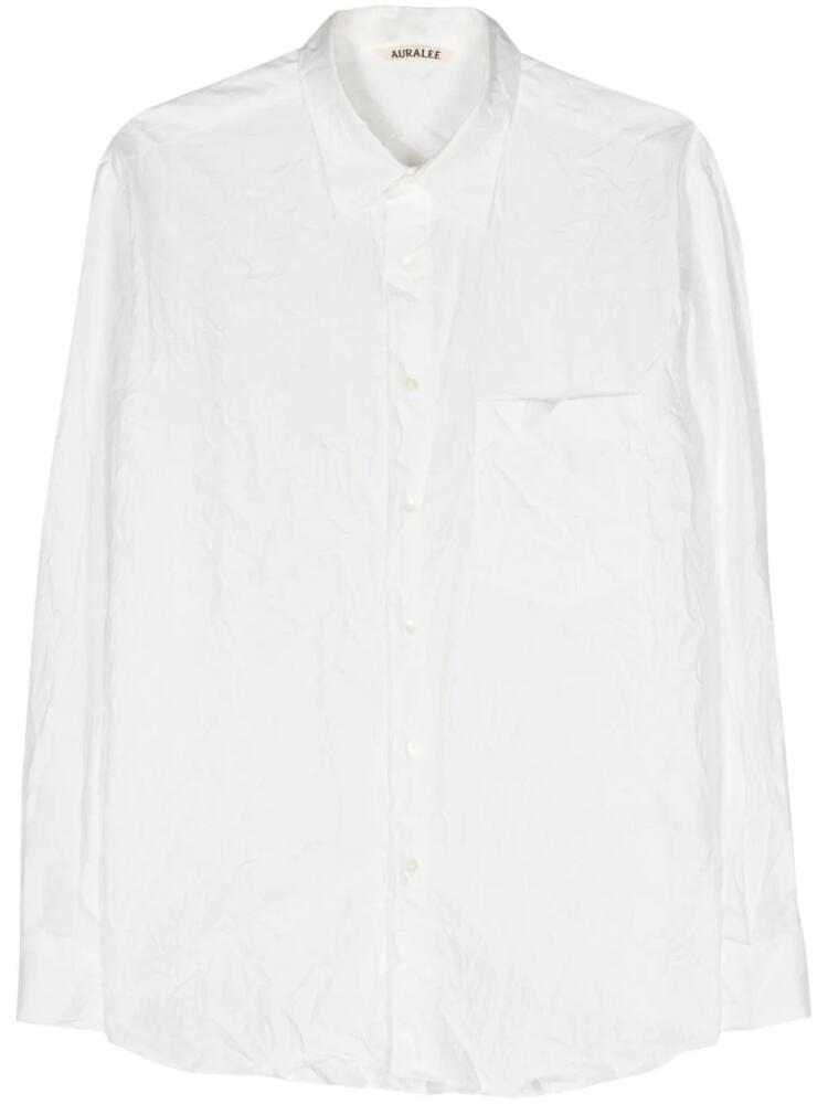 Auralee wrinkled-effect cotton shirt - White Cover