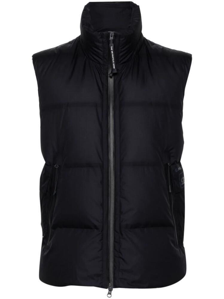 C.P. Company logo-print padded vest - Blue Cover