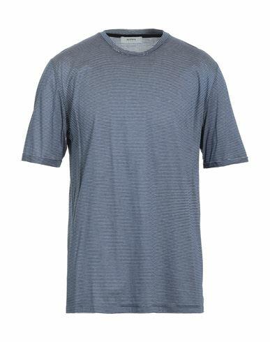 Alpha Studio Man T-shirt Midnight blue Cotton Cover