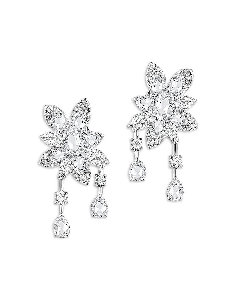 Harakh Diamond Flower Drop Earrings in 18K White Gold, 2.5 ct. t. w. Cover