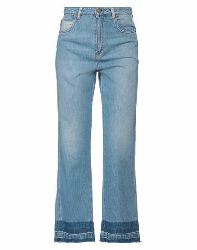 Ermanno Firenze Woman Jeans Blue Cotton Cover