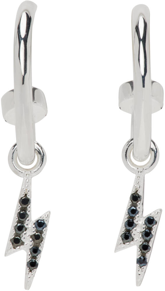 Stolen Girlfriends Club SSENSE Exclusive Silver Dusted Bolt Sleeper Earrings Cover