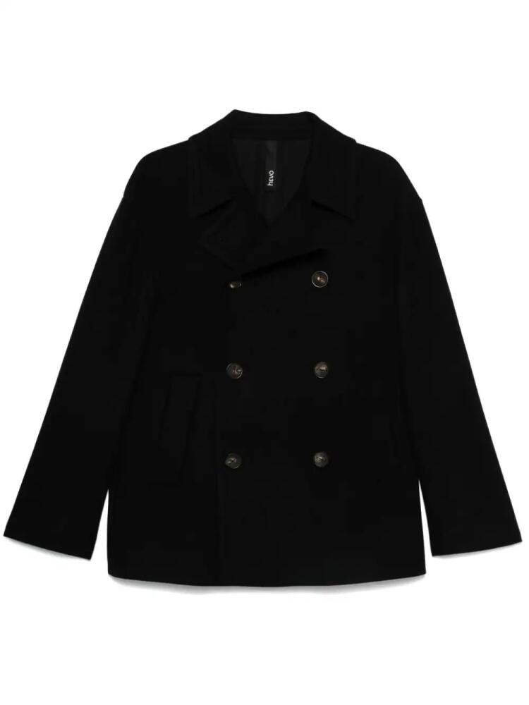 Hevo double-breasted peacoat - Black Cover