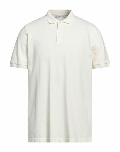 Manuel Ritz Man Polo shirt Cream Cotton, Elastane Cover