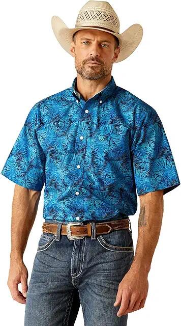 Ariat Wrinkle Free Kylo Classic Fit Shirt (Blue) Men's Clothing Cover