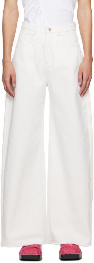 Marques Almeida White Boyfriend Jeans Cover