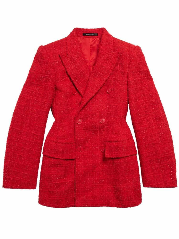 Balenciaga tweed double-breasted jacket - Red Cover