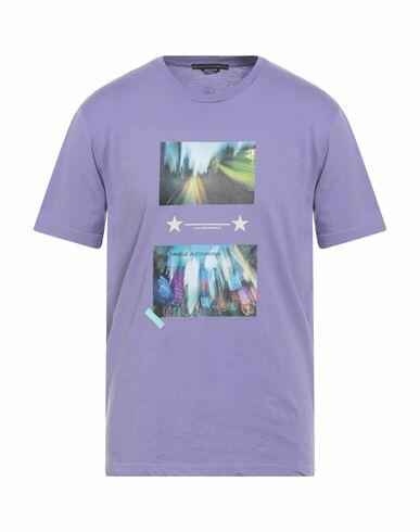 Daniele Alessandrini Man T-shirt Purple Cotton Cover