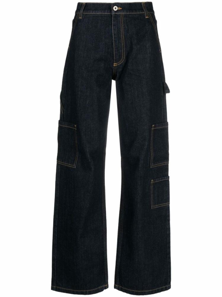 Halfboy high-rise straight-leg jeans - Blue Cover