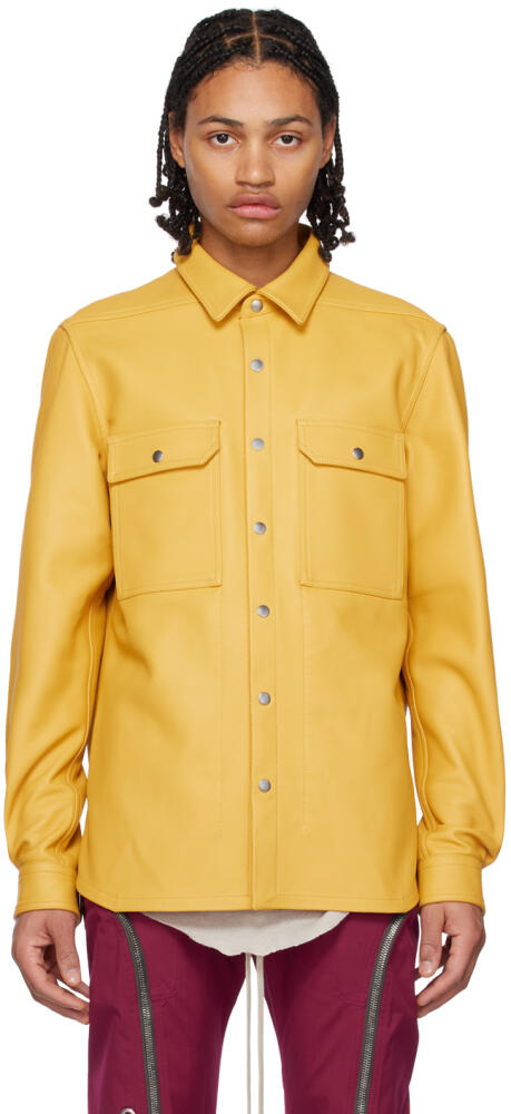 Rick Owens Yellow Outershirt Leather Jacket Cover