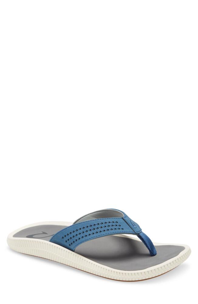 OluKai Ulele Flip Flop in Slate Blue/Charcoal Cover