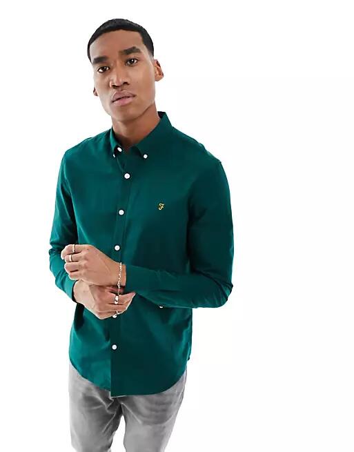 Farah brewer shirt in green Cover