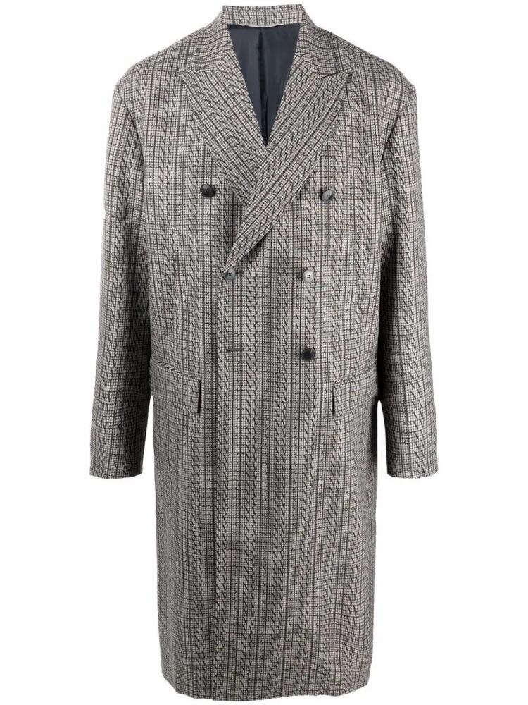 Valentino Garavani houndstooth double-breasted coat - Grey Cover