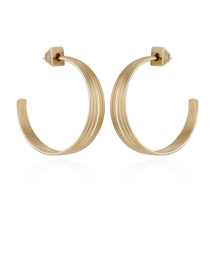 Vince Camuto Gold-Tone Open Stacked Hoop Earrings - Gold Cover