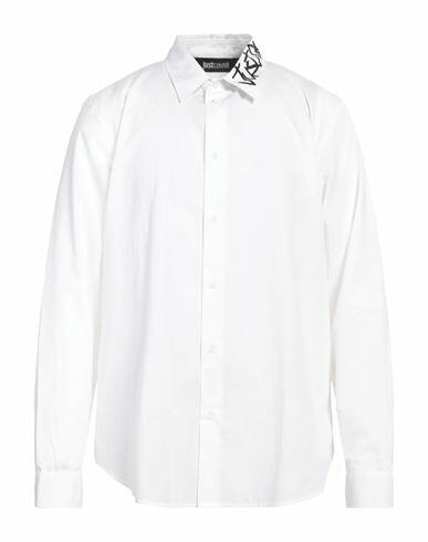 Just Cavalli Man Shirt White Cotton Cover