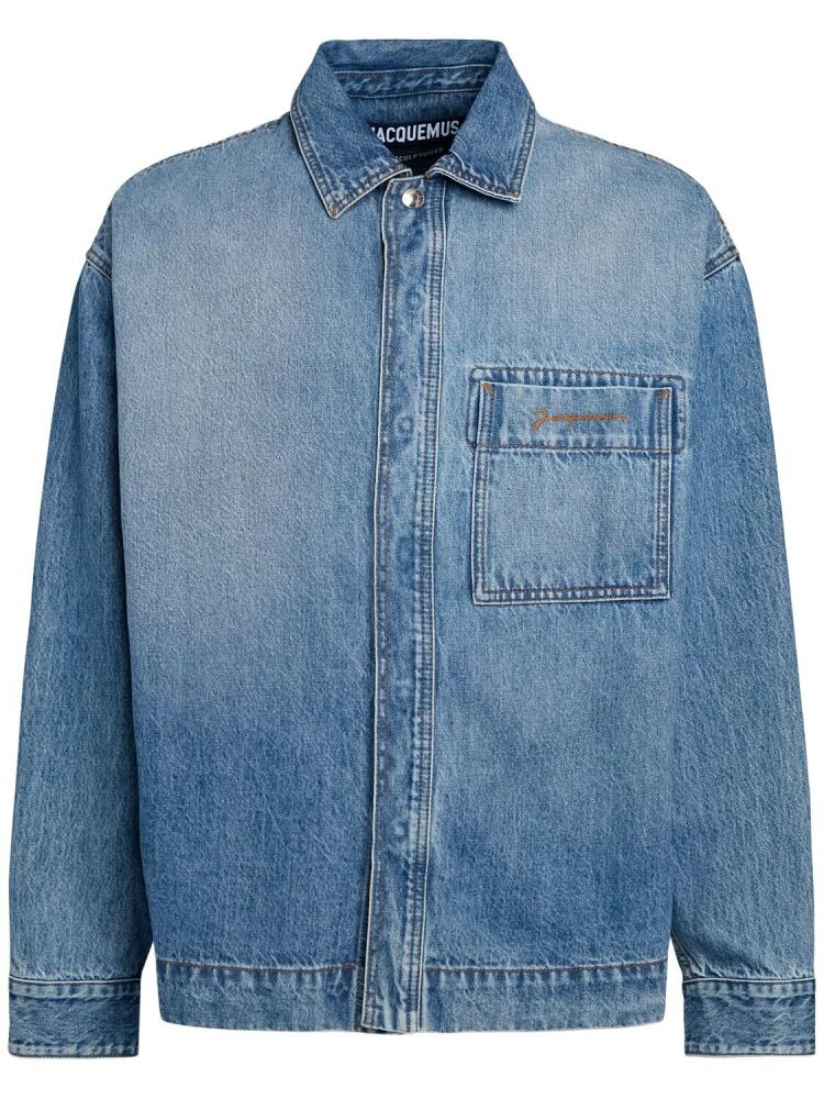 JACQUEMUS La Chemise De Nîmes Logo Denim Overshirt Cover