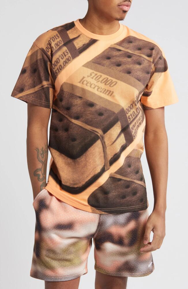 ICECREAM Bands Cotton Graphic T-shirt in Cantaloupe Cover