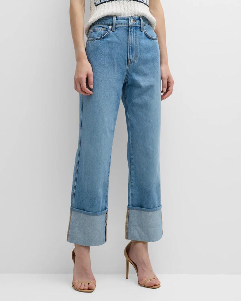 Veronica Beard Dylan High Rise Straight Cuffed Jeans Cover