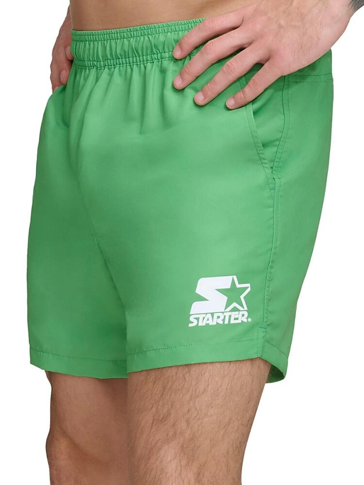 Starter Men's Logo Volleyball Shorts - Green Cover