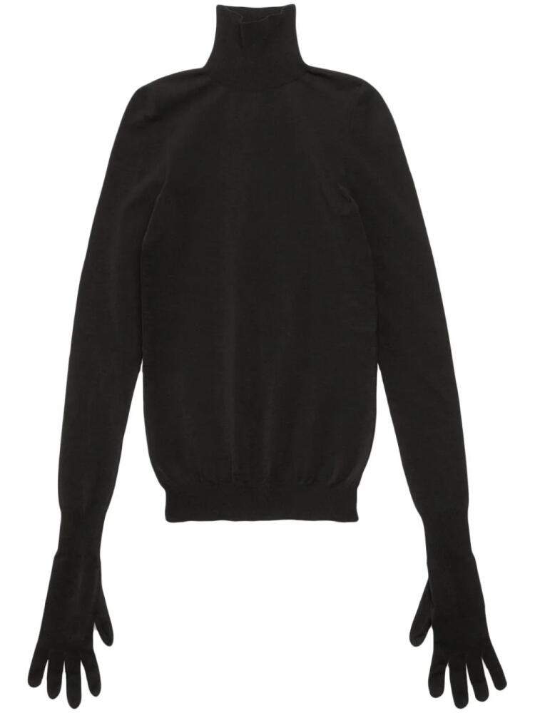 Balenciaga high-neck fine-knit jumper - Black Cover