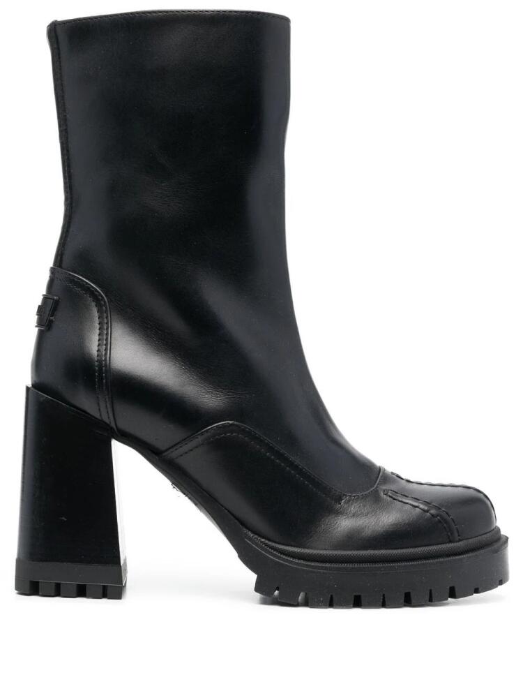 Furla ankle 90mm block heeled boots - Black Cover