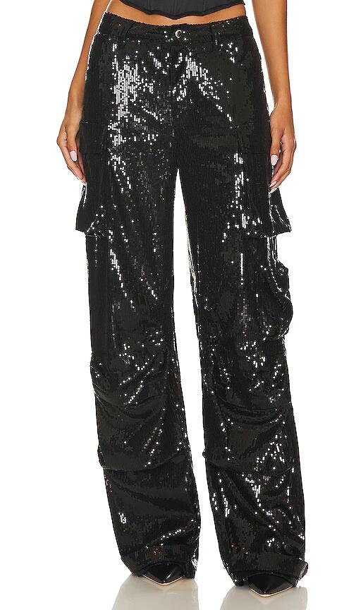 Steve Madden Duo Sequin Pant in Black Cover