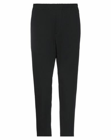 Alessandro Dell'acqua Man Pants Black Polyester, Viscose, Elastane Cover