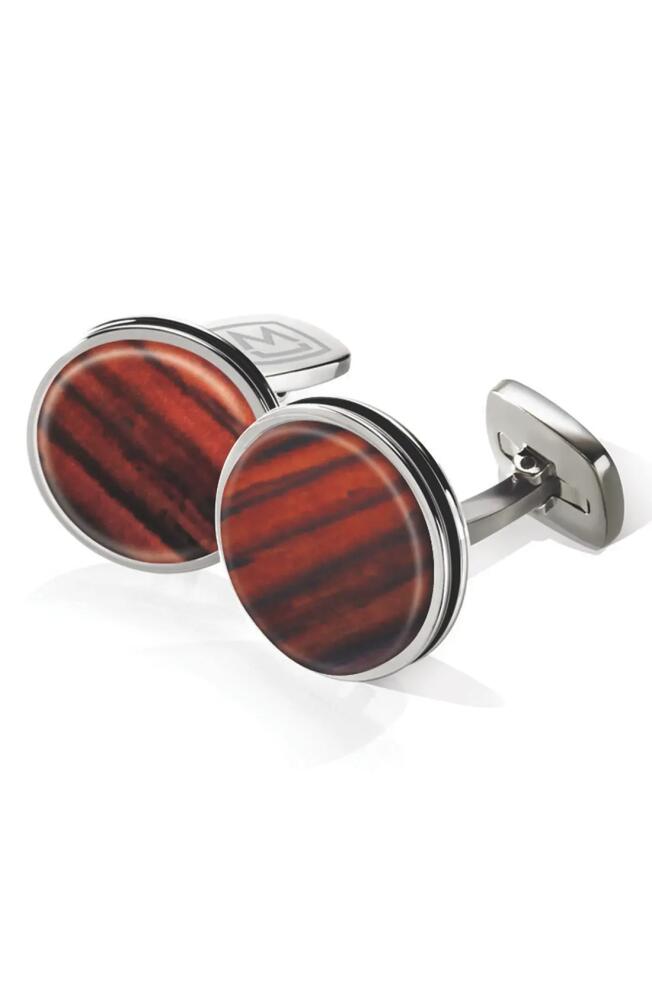 M-Clip® Cocobolo Cuff Links in Stainless Steel/Cocobolo Cover